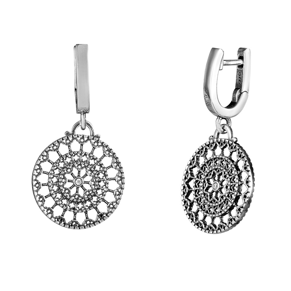 orecchini rosone light todi argento donna ellius
