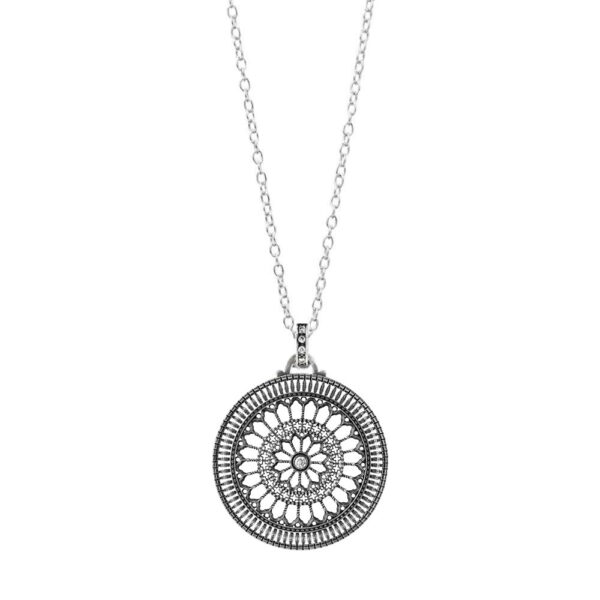 collana rosone light todi medio argento donna ellius