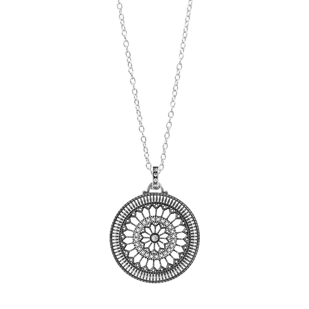 collana rosone light todi medio argento donna ellius