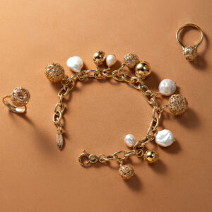 anello cestino barocco e bracciale cestino barocco e perle