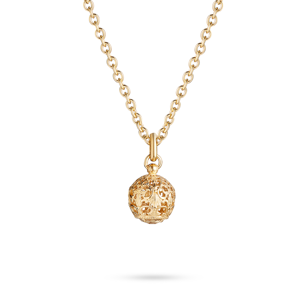 collana cestino barocco minimal dorata donna argento ellius