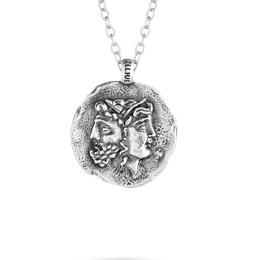 collana giano uomo argento ellius fronte