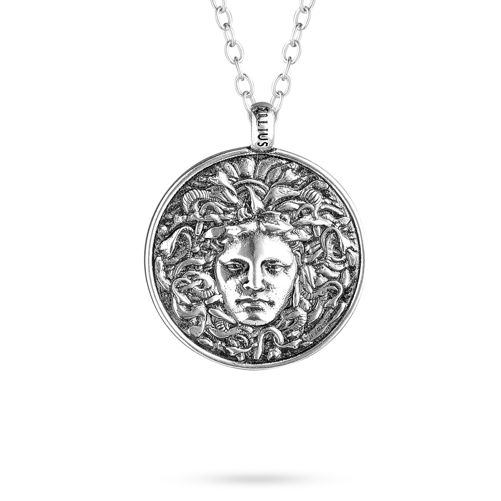 collana medusa grande argento uomo ellius