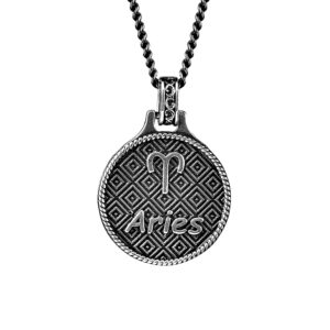 collana zodiaco ariete uomo argento ellius retro