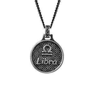 collana zodiaco bilancia uomo argento ellius retro