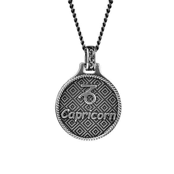 collana zodiaco capricorno uomo argento ellius retro