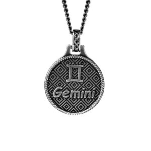 collana zodiaco gemelli uomo argento ellius retro