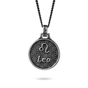 collana zodiaco leone uomo argento ellius retro