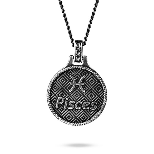 collana zodiaco pesci uomo argento ellius retro