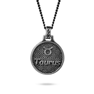 collana zodiaco toro uomo argento ellius retro