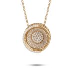 Collana Colosseo Roma con pietre Dorato argento gioielli